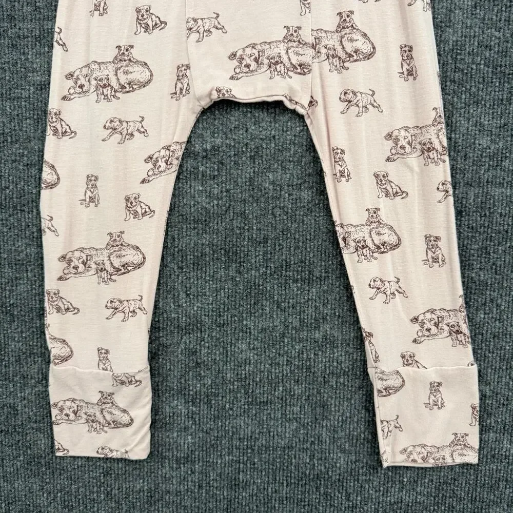 Kate Quinn Bamboo Panda Pants Size 3T Pink Pit Bull Sweatpants Pull On